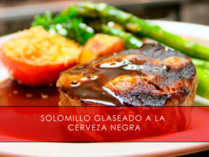 solomillo glaseado a la cerveza negra