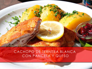 Cachopo de ternera blanca con panceta y queso - Carnicería San Cayo